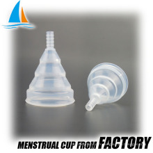 La plus petite coupe menstruelle en silicone réutilisable pliable